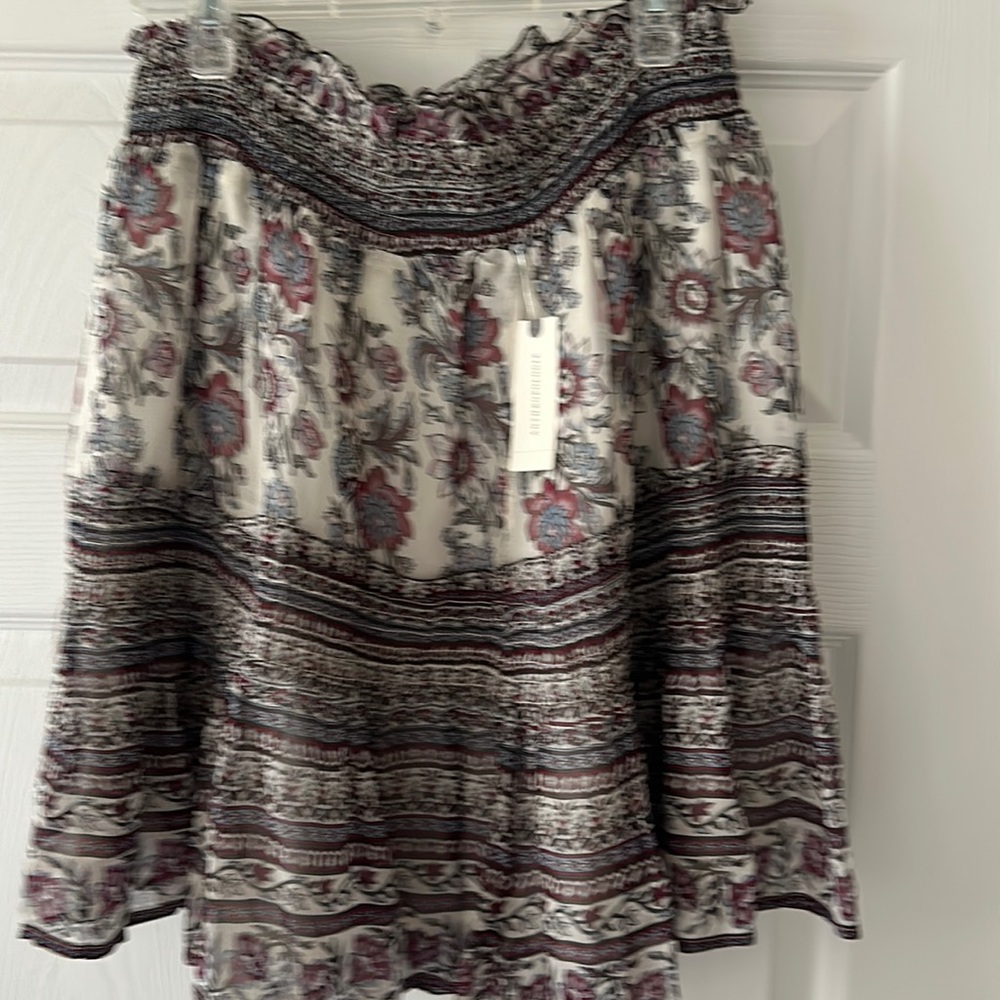 NWT Ruffled lined mini skirt